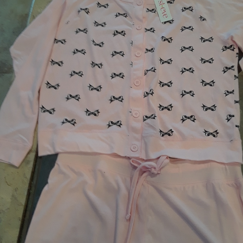 Womens Pajama Set Button Down